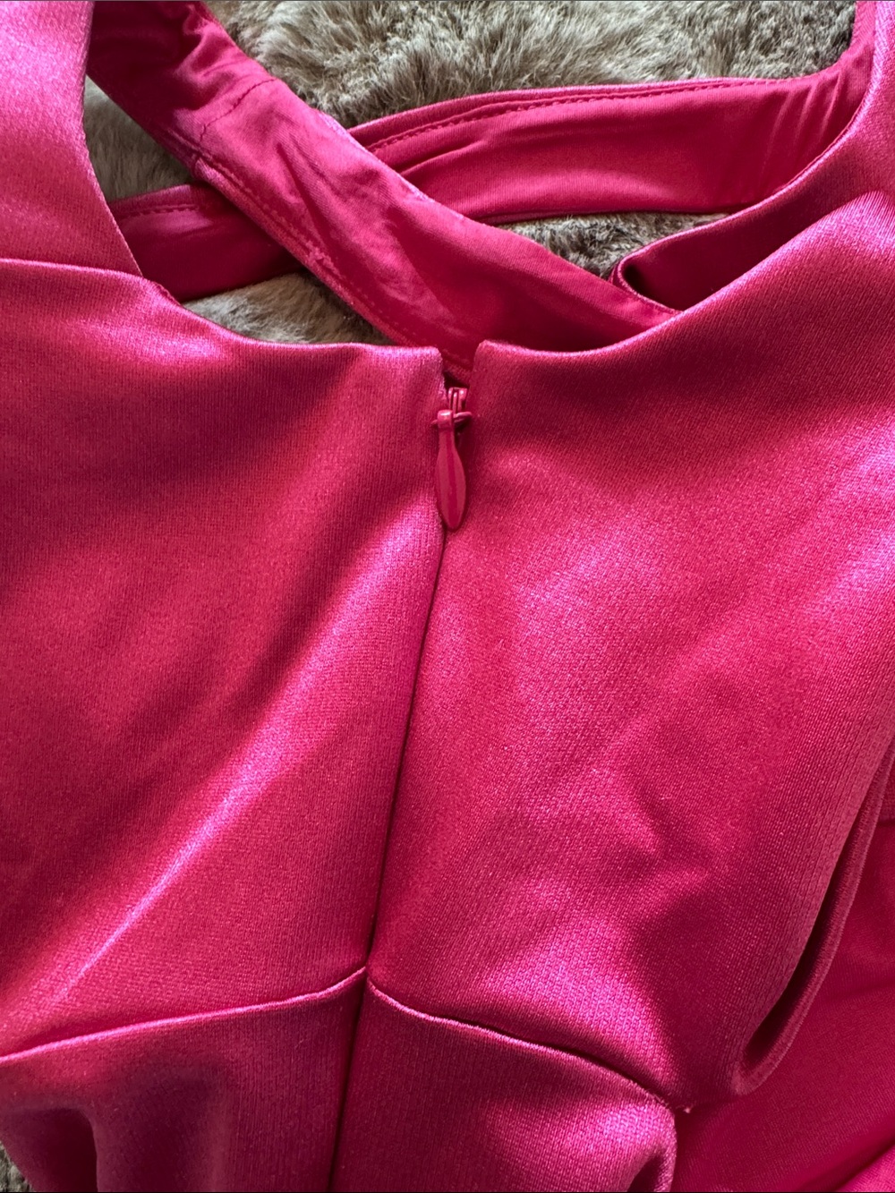Guess Hot Pink Square-Neck Mini Dress - Picture 9 of 9